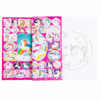 Libro da Colorare Unicorno A4 con Adesivi (12 pezzi)