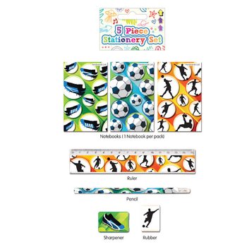 Set di scrittura calcio 5 pezzi (24 pz.)