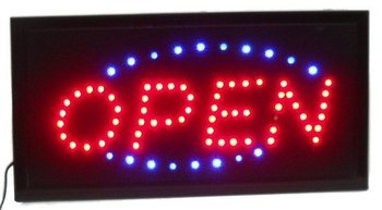 Insegna Luminosa a LED "OPEN" &ndash; 2 Colori