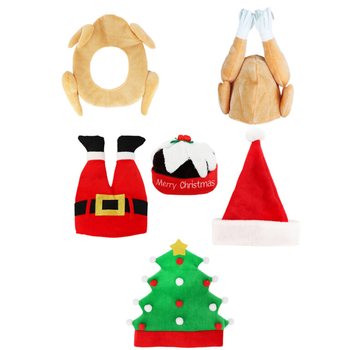 MIX CAPPELLI DI NATALE DIVERSI E DIVERTENTI LUXURY (6 pz.)