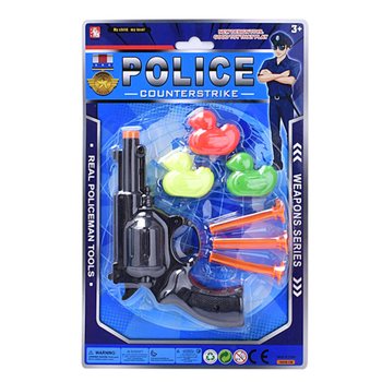 Set da gioco della polizia su scheda blister - 2 modelli assortiti (6 pezzi)