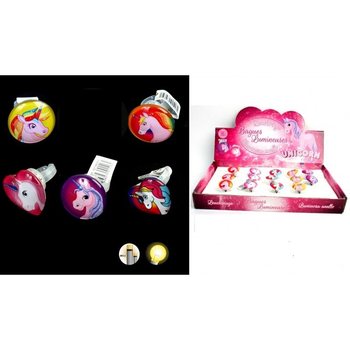 ANELLI LUMINOSI A LED UNICORNO PER BAMBINI IN DISPLAY (50 pz.)