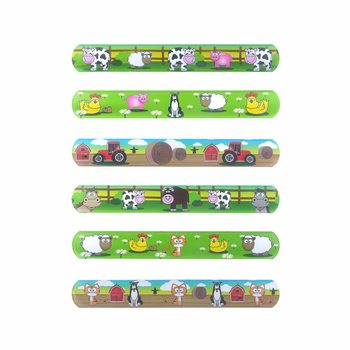 Bracciale slap – Animali della fattoria (120 pz.)