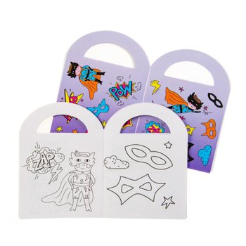 Piccoli Libri da Colorare Supereroi con Adesivi (48 pz.)