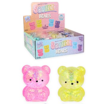 ORSETTI SQUEEZE - CON RIEMPIMENTO DI ZUCCHERO - MIX COLORI IN DISPLAY (12 pz.)