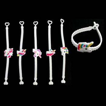 BRACCIALETTI DI UNICORNO IN SILICONE PER BAMBINI (12 pz.)