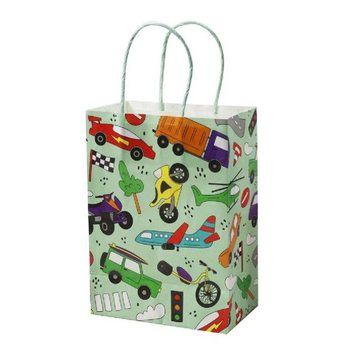 SACCHETTO REGALO IN CARTA - VEICOLI - Dim. 16x9x22 CM (12 pz.)