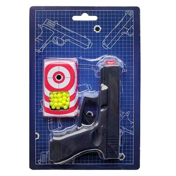 Pistola a Pallini BB Gun 13cm su cartoncino [ < 0.08J ] (6 pz)