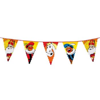 Grande Ghirlanda di Bandierine Sinterklaas e Piet 6m (13 pz)