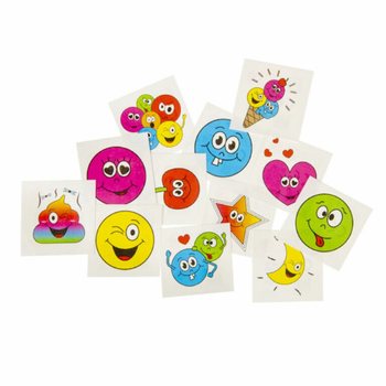 Tatuaggi Temporanei Smiley - Display 48 Confezioni