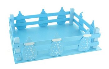 Cassettina Decorativa Blu con Biberon (2 pz.)
