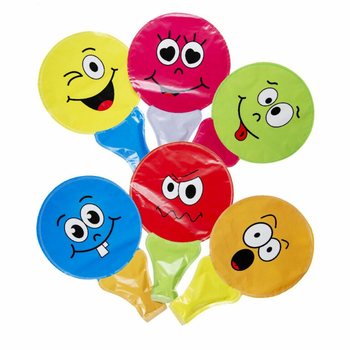 PALLONCINI SMILEY AUTOGONFIABILI CON IMPUGNATURA (48 pz)