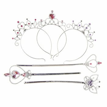 BACCHETTA DA PRINCIPESSA + TIARA SU CARTONCINO (12 pz.)