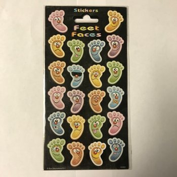 ADESIVI: Vrolijke Voeten / Feet Faces, 20 x 10 cm (10 pz)