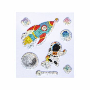 ADESIVI BRILLANTINATI - MODELLO: SPAZIO / SPACE (100 pz.)