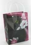 Busta Regalo / Borsa da Trasporto Nera/Rosa/Fiore Bianco Medium (12 pz.)