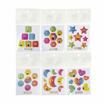 ADESIVI BRILLANTINATI - MODELLO: SMILEY (100 pz.)
