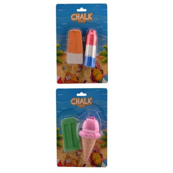 2 Gessetti da Marciapiede Grandi a Forma di Gelato (12 pz.)