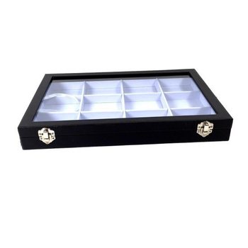 Espositore per Perle con Coperchio Bianco, 12 Scomparti