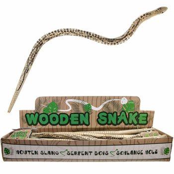 Serpente Snodato in Legno - 50cm - Display (24 pz)