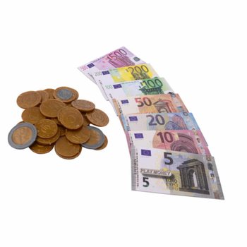 HOME SHOPPING - EURO MONETE E BANCONOTE GIOCATTOLO SU SCHEDA (6 pz.)