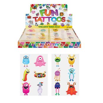 Tatuaggi Divertenti - Modello: Mostri (96 pz.)