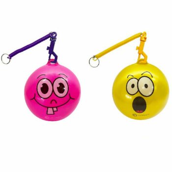 PALLA SMILEY CON CORDA / BUNGEE BALL &Oslash;23 cm (10 pz.)