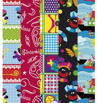 Rotoli di Carta Regalo San Nicola Sinterklaas 250 x 50 cm (5 pz.)