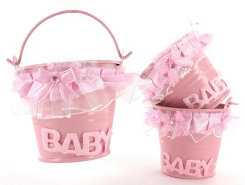 SECCHIELLO DECORATIVO - ROSA BABY (12 pz.)