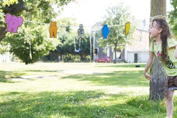 BS BUITENSPEEL &ndash; GIOCO DI LANCIO SEDERINI DI ANIMALI IN LEGNO (2 pz.)