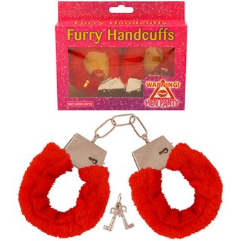 MANETTE SEXY IN PELUCHE ROSSO (6 pz.)