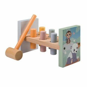 JOUECO - Banco da martellare in legno Animali Selvatici - Per bambini dai 12 mesi (1 pz)