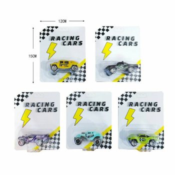 Set di 12 Auto da Corsa Pull Back su Card