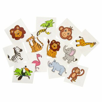 Tatuaggi Divertenti - Display Animali della Giungla (48 Buste)