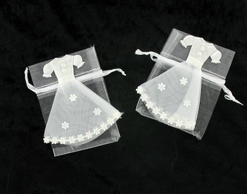 Sacchettino Matrimonio con Abito da Sposa (12 pz.)