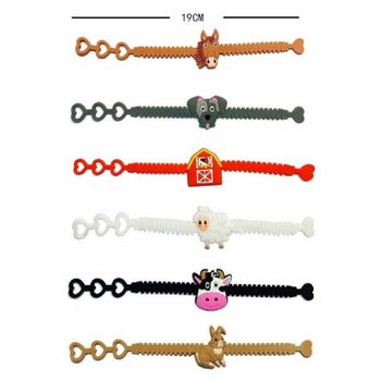 Braccialetti in silicone per bambini Animali della Fattoria (12 pezzi)