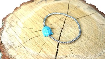 Bracciale Stile Ibiza Argentato con Buddha (1 pz.)