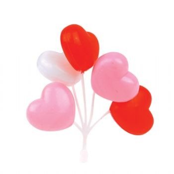 Topper per Cupcake - Mazzo di Palloncini a Cuore (27 pz.)