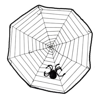 GRANDE RAGNATELA DECORATIVA CON RAGNO (8 pz.)