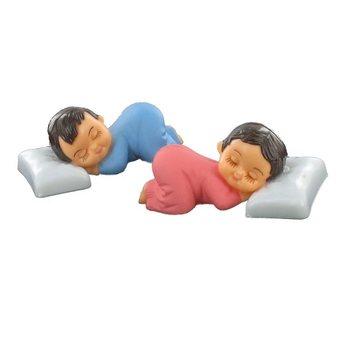 TOPPER PER TORTA - NEONATO CHE DORME SU CUSCINO (56 pz.)