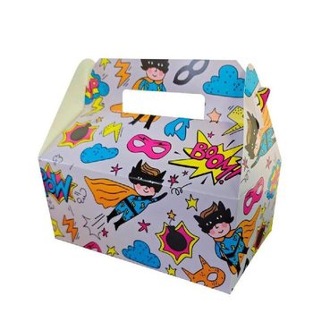 Scatola Menu per Bambini Superhero - 22,5 x 12 x 9,5 cm (24 pz.)