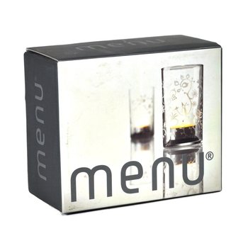 MENU - Portacandele con motivo satinato, set da 2 (1 set)