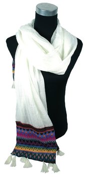 Sciarpa di Lusso Stile Ibiza Crema (1 pz.)