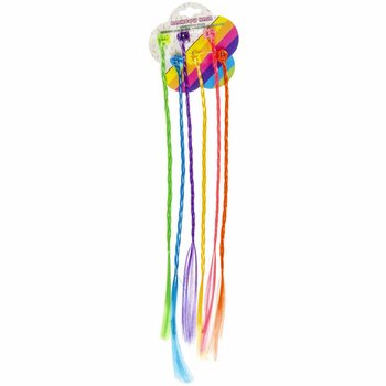 Trecce per capelli arcobaleno set 6 pezzi (24 unità)