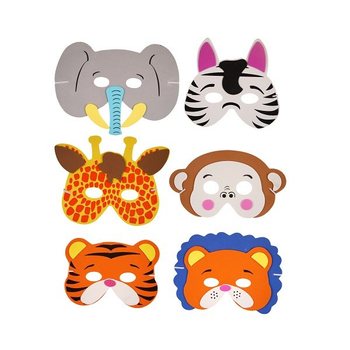 MIX MASCHERE DI ANIMALI IN FOAM (24 pz.)