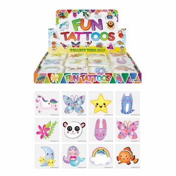 Tatuaggi Temporanei per Bambine | Display da 48 Confezioni (12 Pezzi per Confezione)