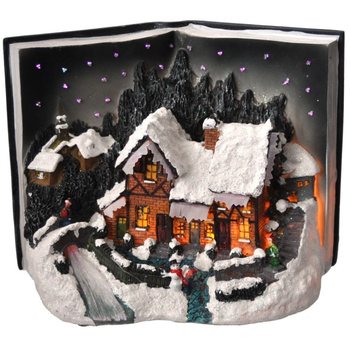 Villaggio di Natale a Forma di Libro con Illuminazione Glow