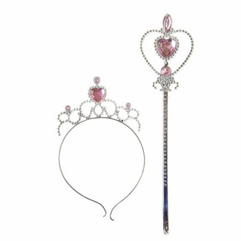 BACCHETTA DA PRINCIPESSA + TIARA SU CARTONCINO (12 pz.)