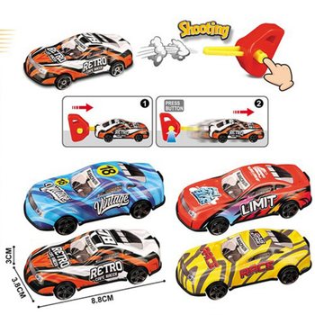MACCHININA IN METALLO CON CHIAVE LANCIATRICE - IN SACCHETTO REGALO - COLORI MISTI (24 pz.)