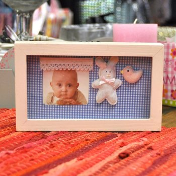Cornice portafoto 3D in legno per cameretta - Modello 3 (6 pz.)